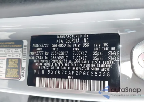 2023 Kia Sportage X-Pro Prestige from USA, damaged, VIN 5XYK7CAF2PG055238